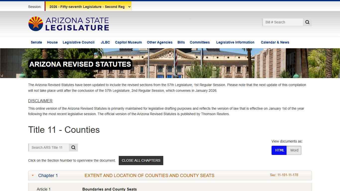 Arizona Revised Statutes